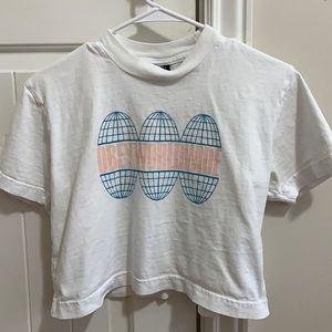 white graphic obey tee